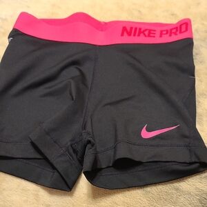 Nike Women's Athletic Shorts Black with Pink Accents